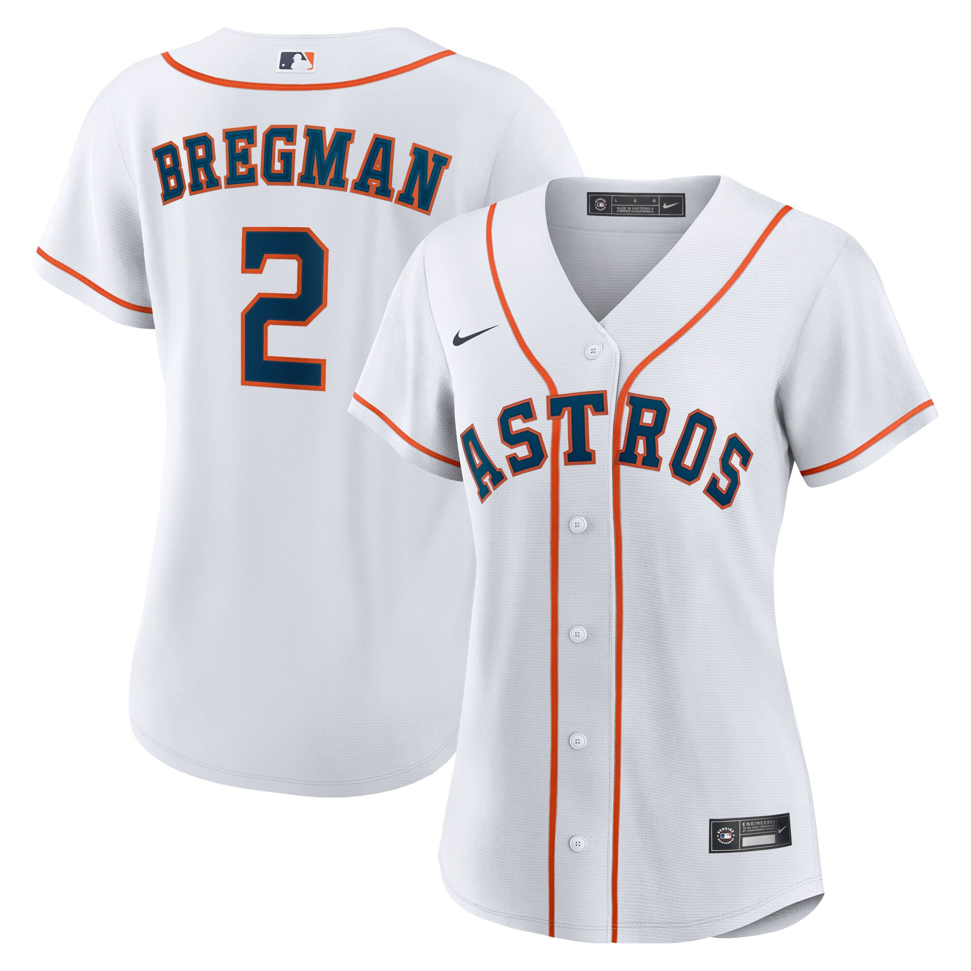 Houston Astros Alex Bregman White Home Player MLB Jersey Women's