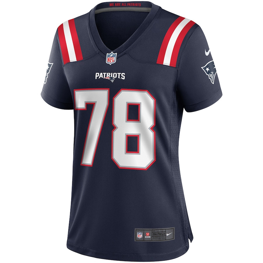 Bruce Armstrong 78 New England Patriots Game Retired Navy NFL Jersey Women's
