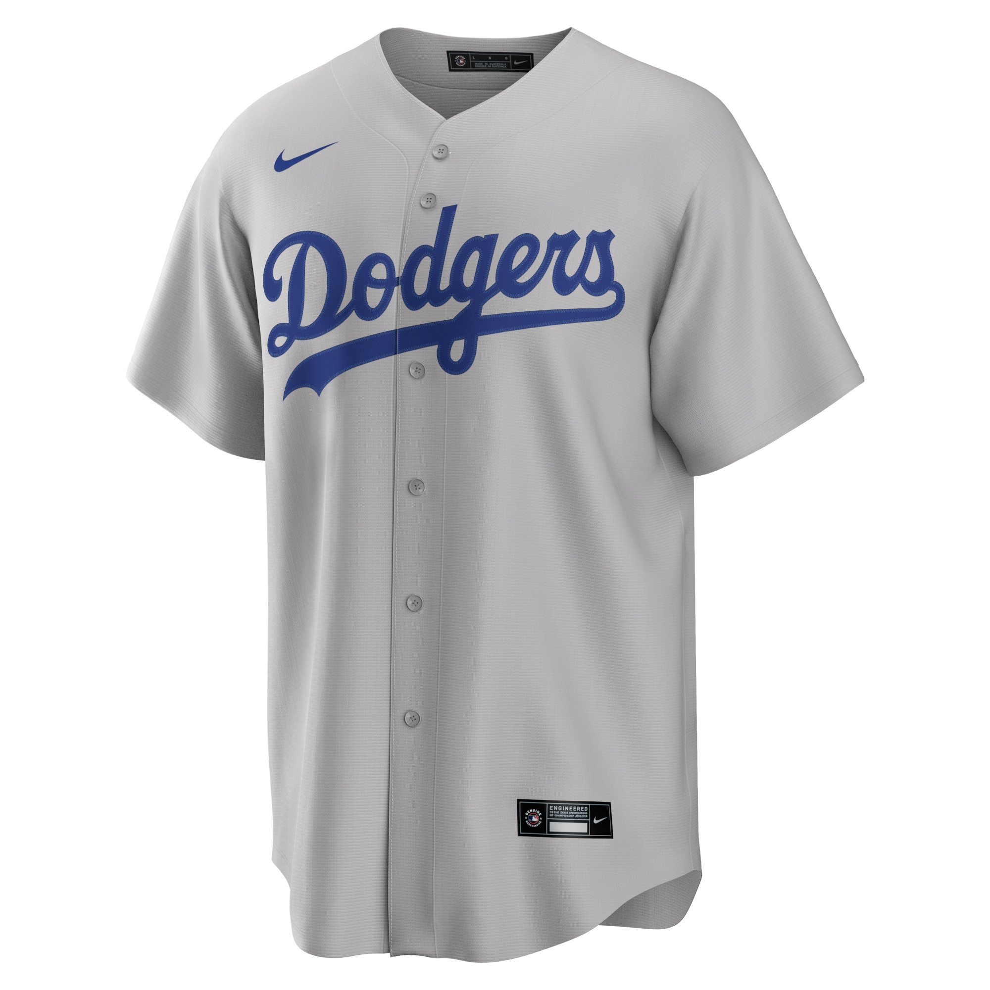 Los Angeles Dodgers Gray Alternate Team MLB Jersey Men's