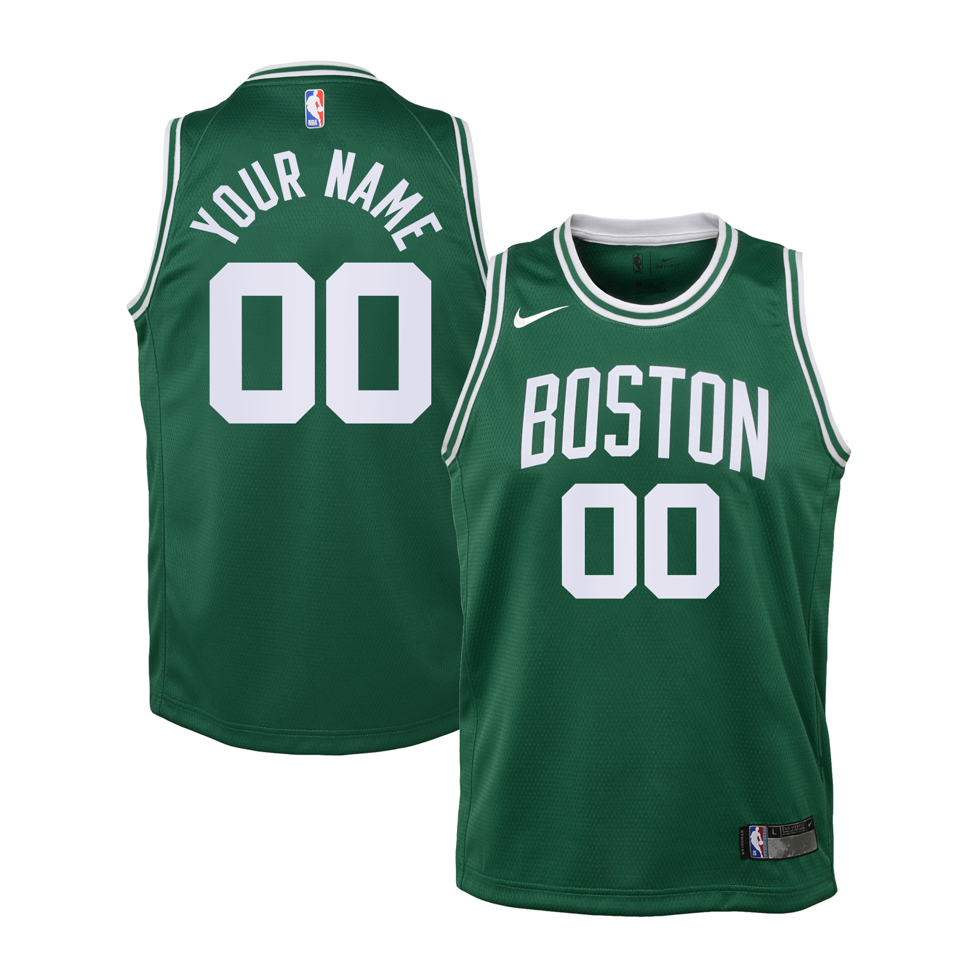 Boston Celtics Icon Custom Kids NBA Jersey Youth
