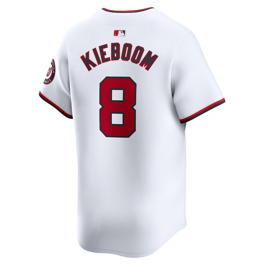 Carter Kieboom 8 Washington Nationals Home Limited White MLB Jersey Men's