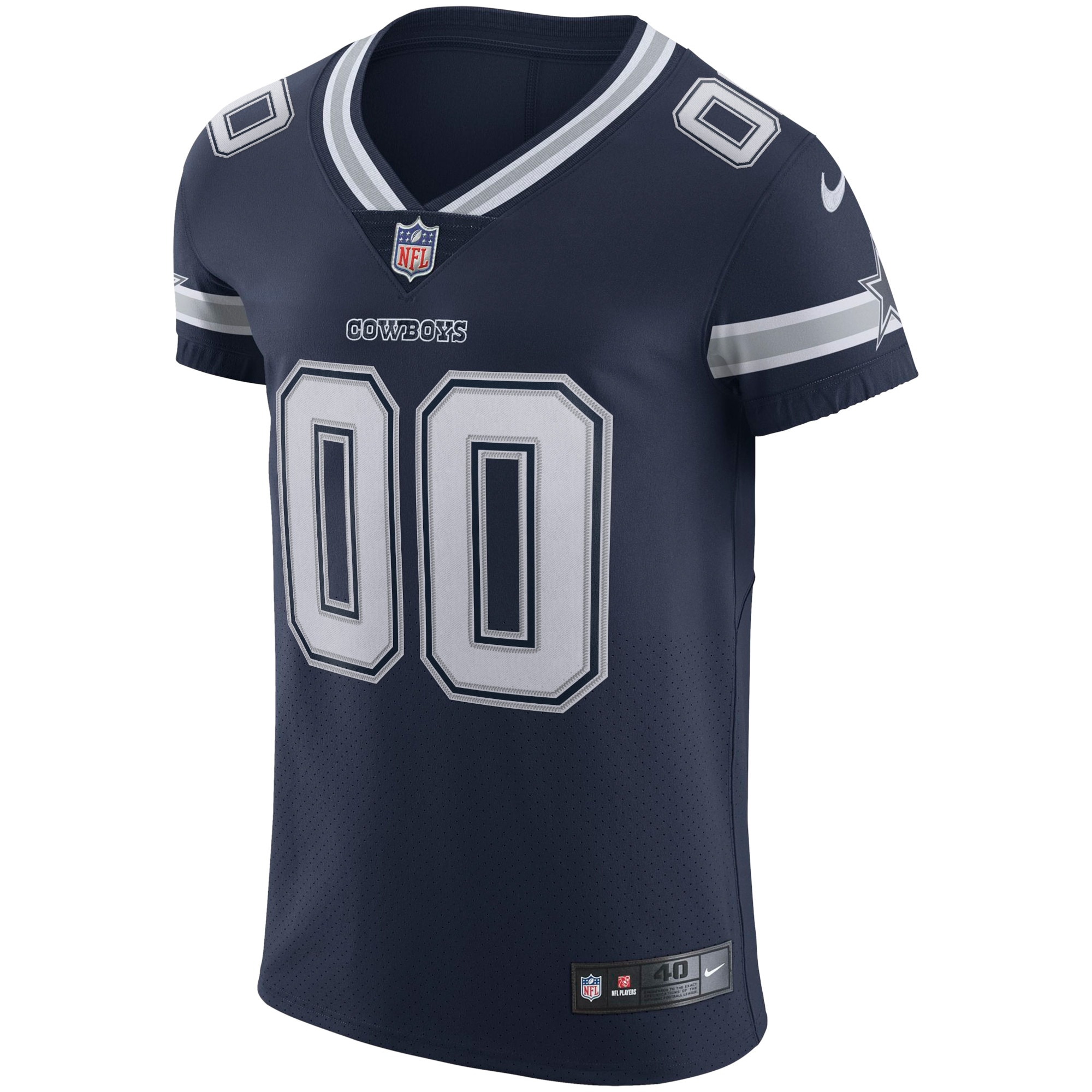 Dallas Cowboys Navy Vapor Elite Custom NFL Jersey Men's