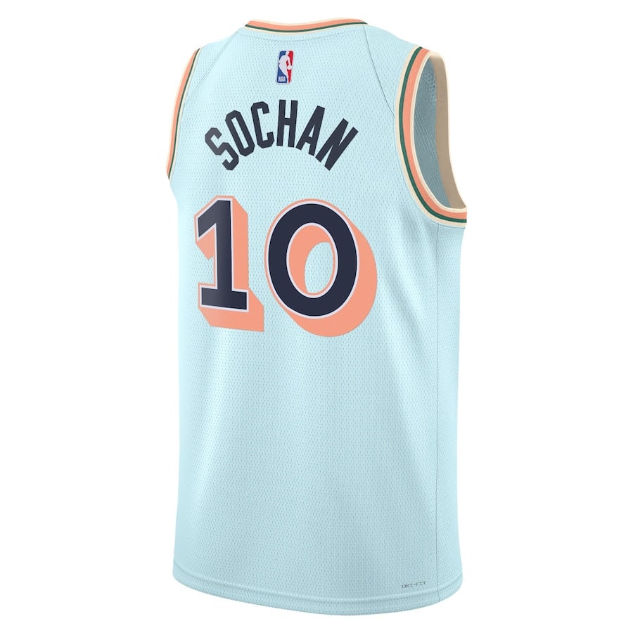 Jeremy Sochan 10 San Antonio Spurs Unisex 2024/25 Swingman Player City Edition Light Blue NBA Jersey Unisex