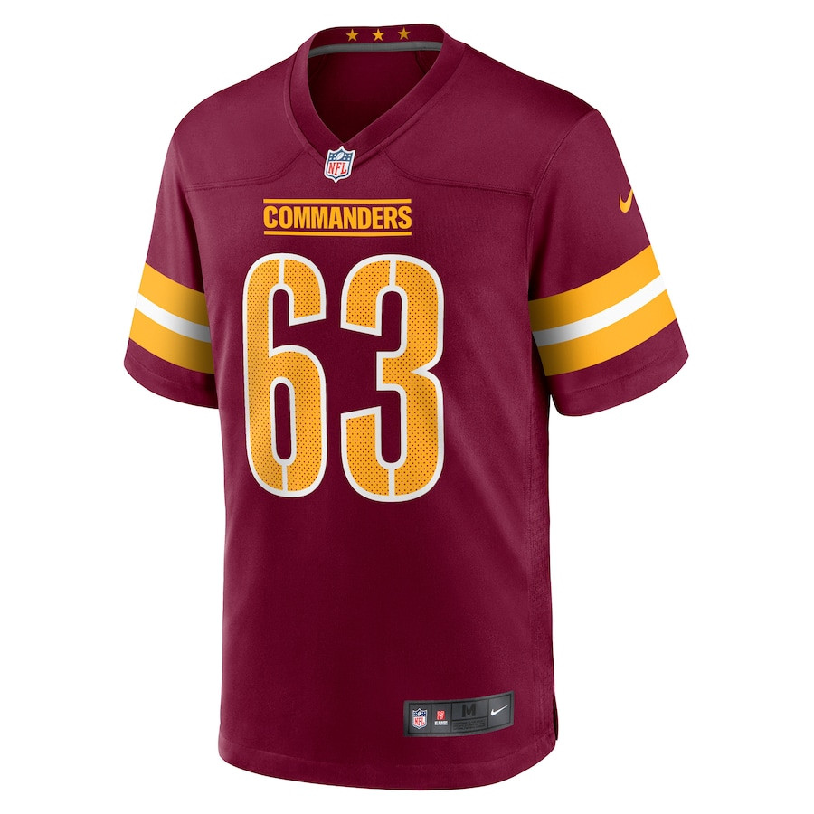 Tyler Biadasz 63 Washington Commanders Game Burgundy NFL Jersey Men's