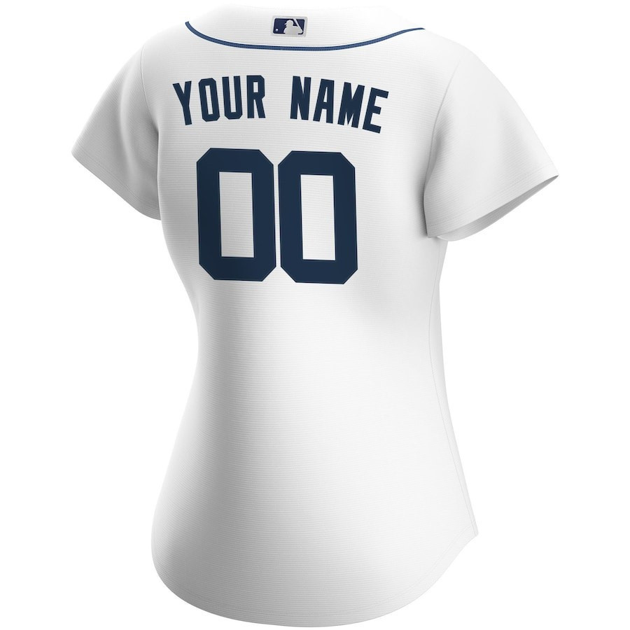 Detroit Tigers Home Custom White MLB Jersey Women's