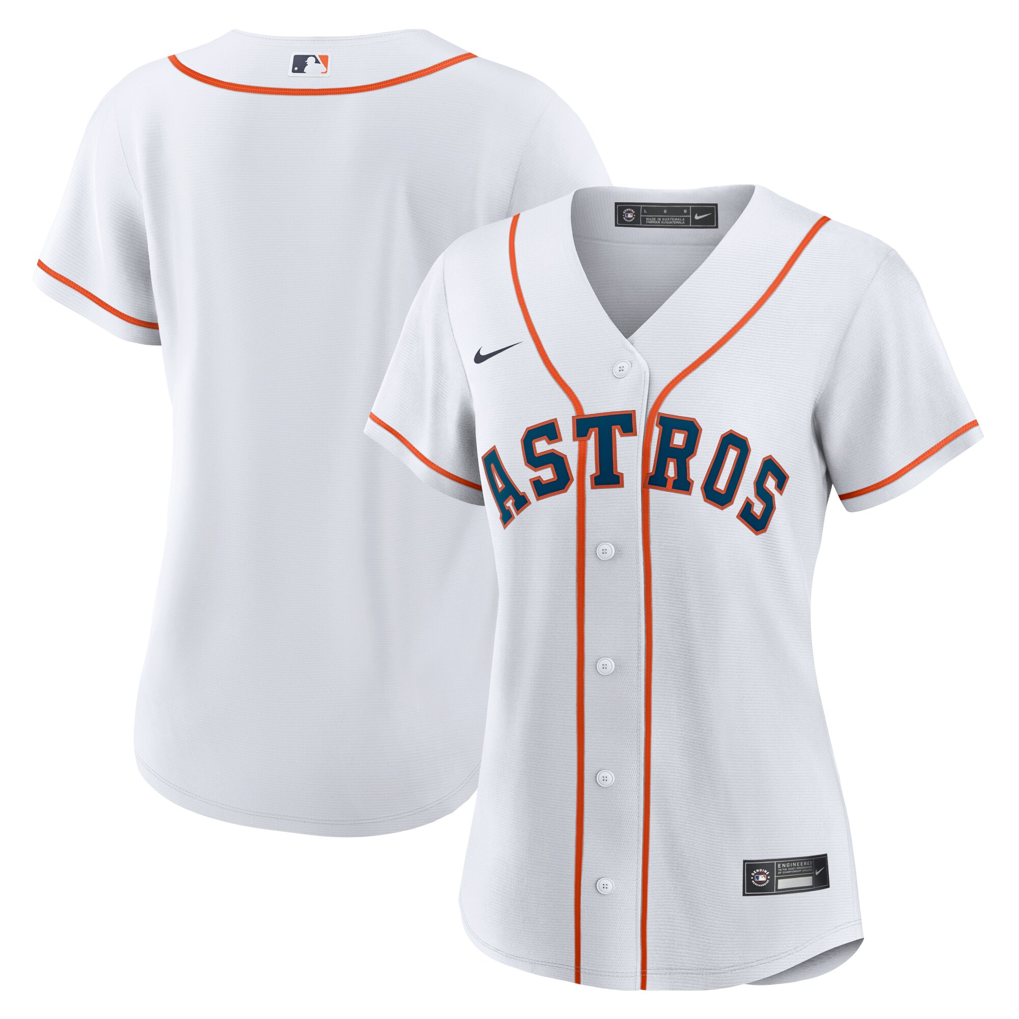 Houston Astros White Home Team MLB Jersey Women's