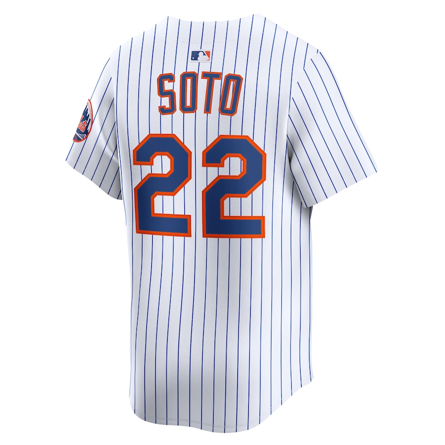 Juan Soto 22 New York Mets Home Limited Player White MLB Jersey Men's