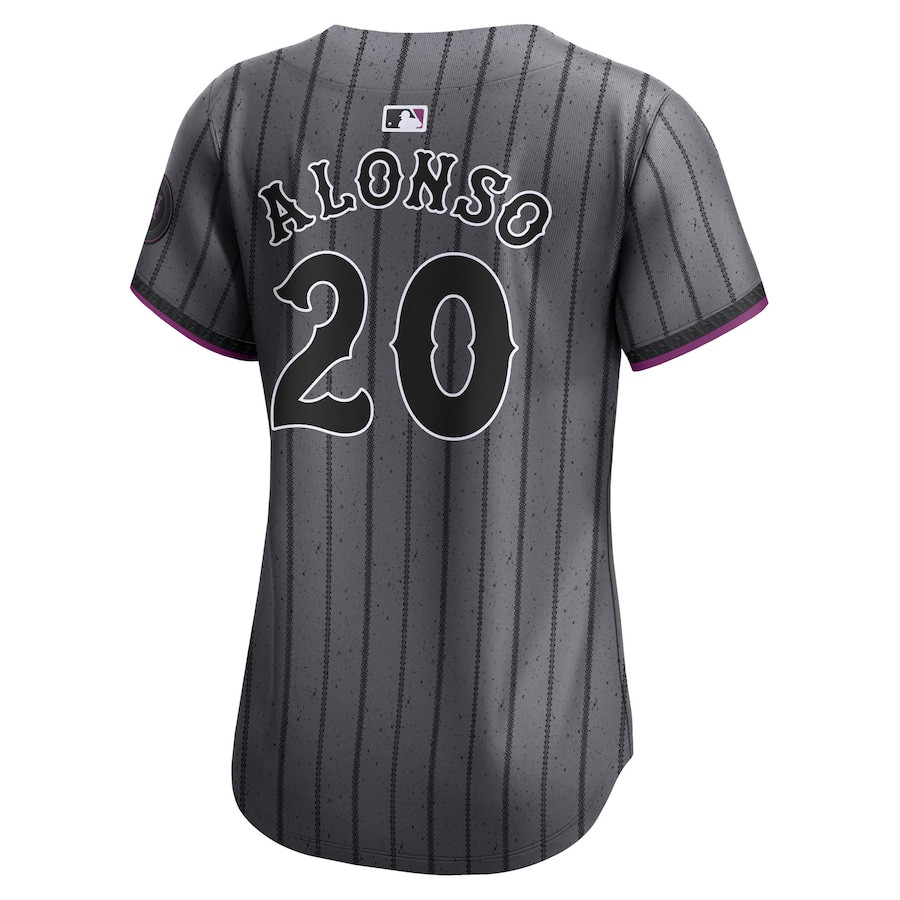 Pete Alonso 20 New York Mets 2024 City Connect Limited Graphite MLB Jersey Women's
