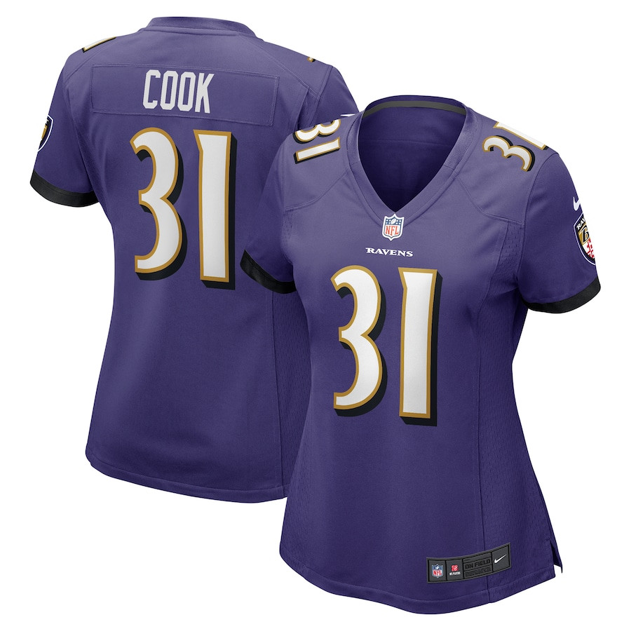 Dalvin Cook 31 Baltimore Ravens Game Purple NFL Jersey Women's