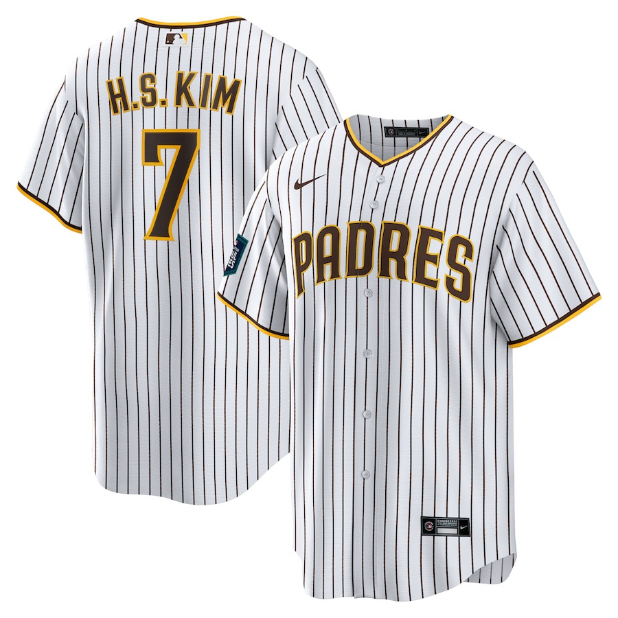 Ha-Seong Kim 7 San Diego Padres 2024 World Tour Seoul Series Home Player White MLB Jersey Men's