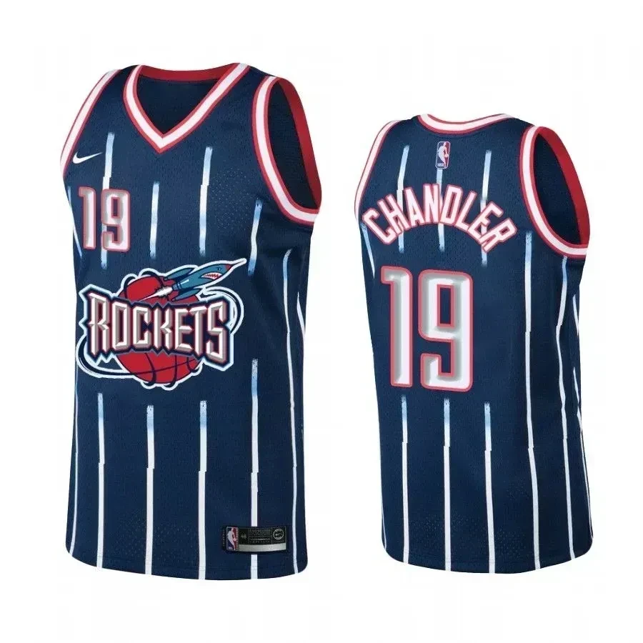 Houston Rockets 19 Tyson Chandler Navy Hardwood Classics NBA Jersey Men's