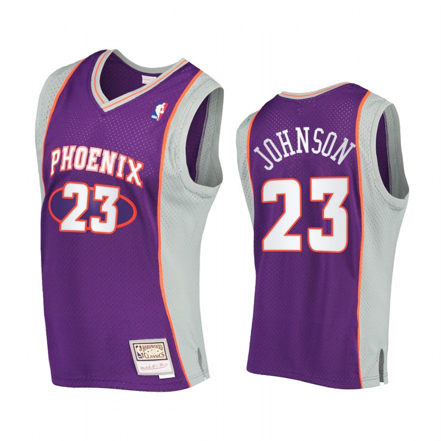 Cameron Johnson 23 Phoenix Suns Hardwood Classics Purple NBA Jersey Men's