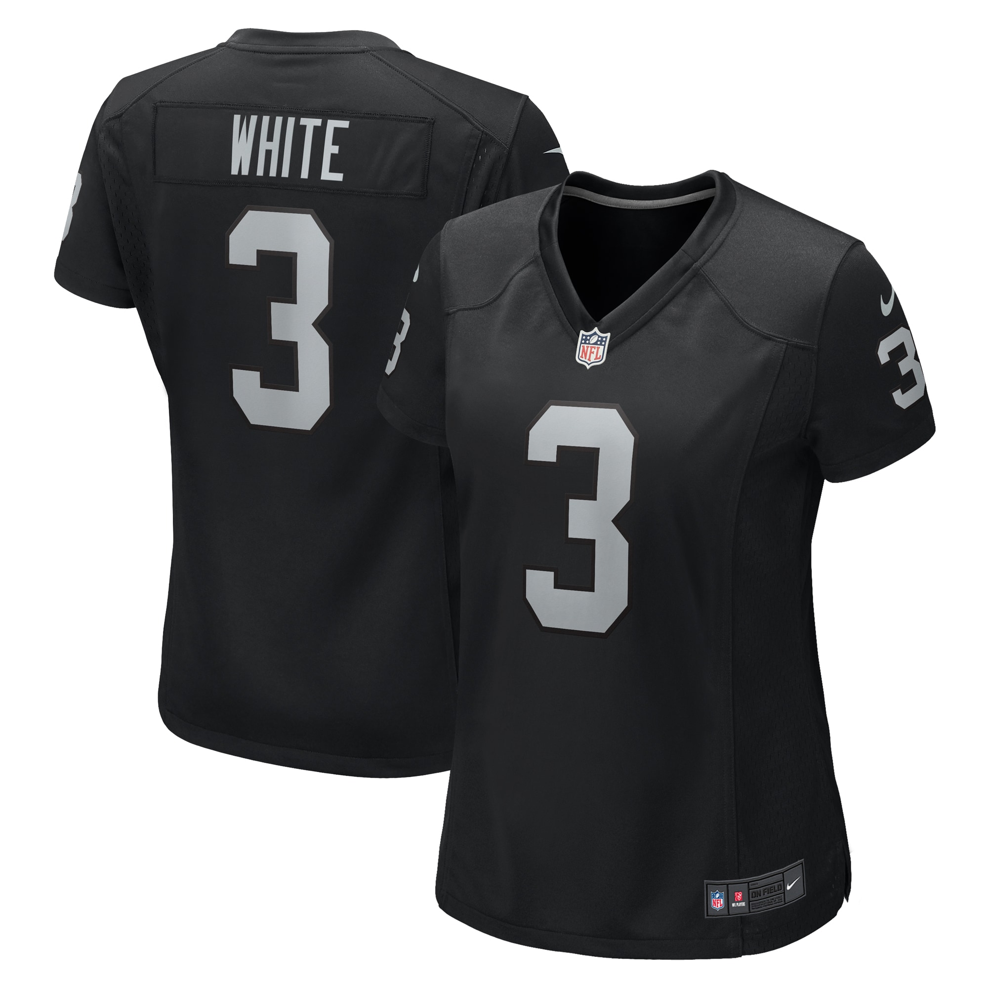 Las Vegas Raiders Zamir White Black Game NFL Jersey Women's