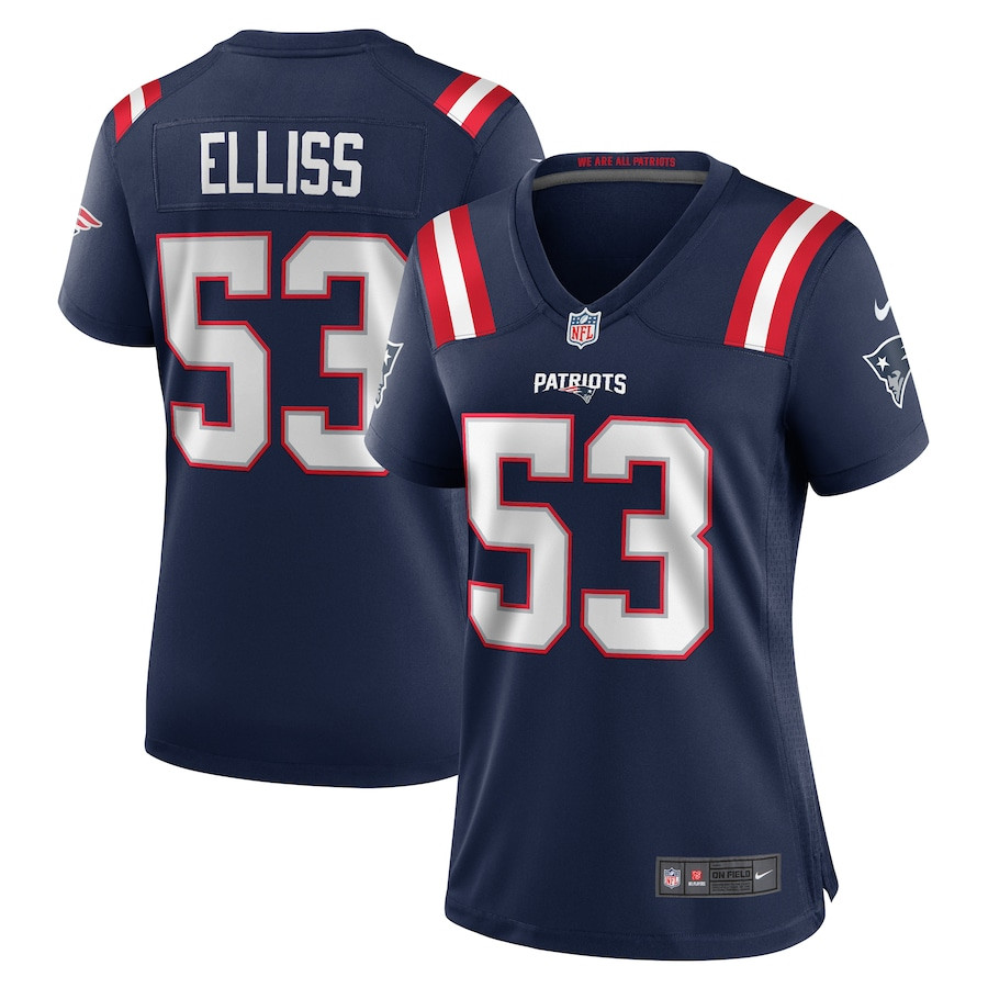 Christian Elliss 53 New England Patriots Team Game Navy NFL Jersey Women's