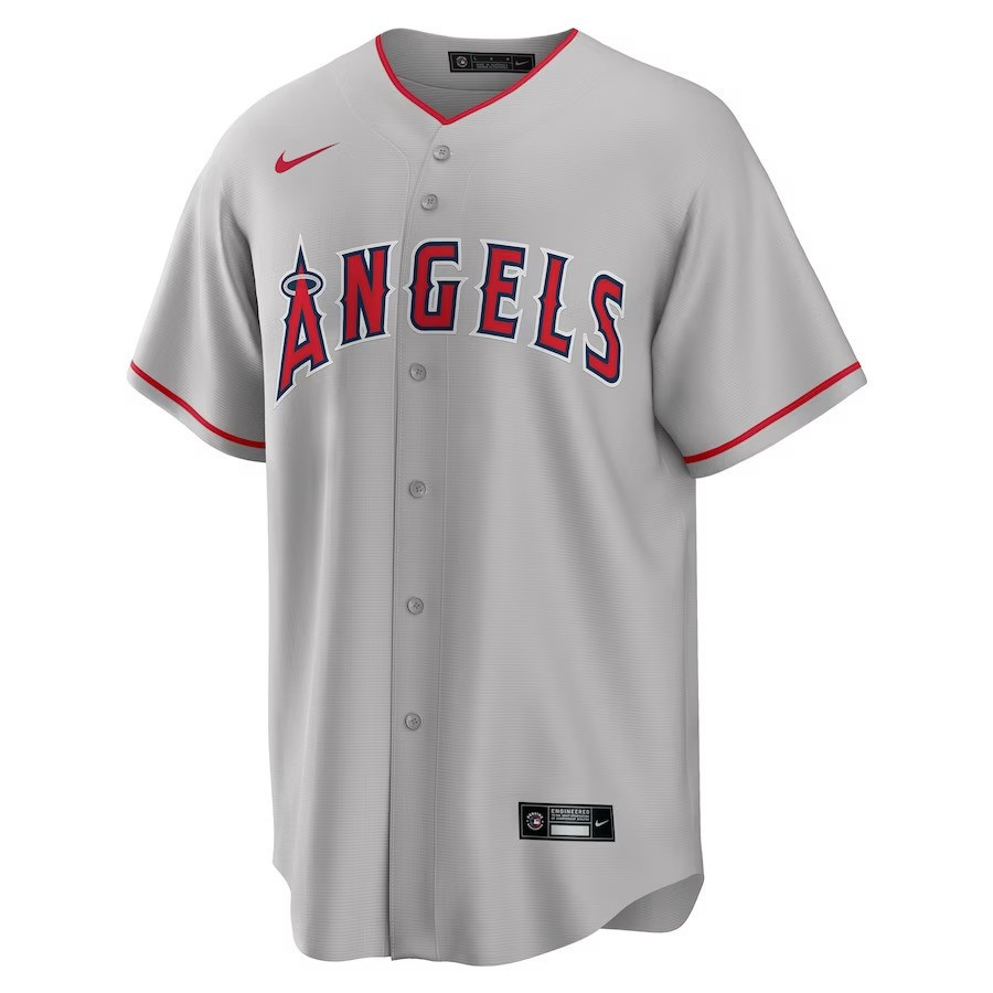 Jake Lamb 18 Los Angeles Angels Gray Road Gray MLB Jersey Men's