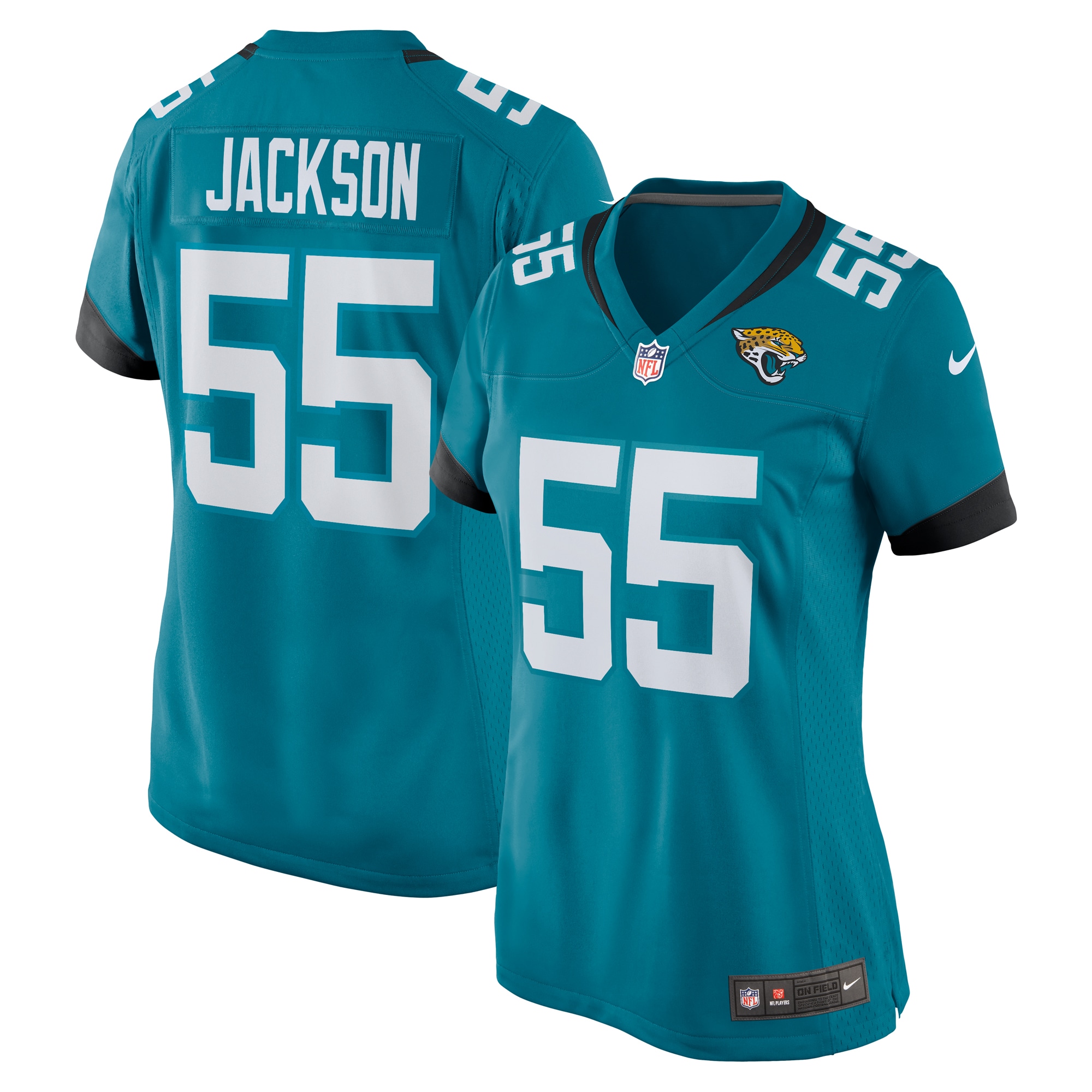 Jacksonville Jaguars Dequan Jackson Teal Game NFL Jersey Women's