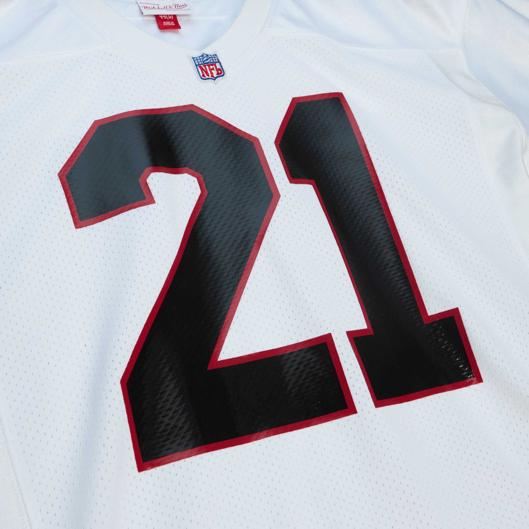 Atlanta Falcons 1991 Deion Sanders Mitchell Ness White Throwback Retired Player NFL Jersey Men's