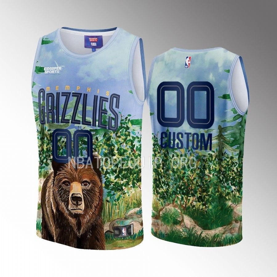Custom Memphis Grizzlies KidSuper Studio Unisex Hometown NBA Jersey Unisex