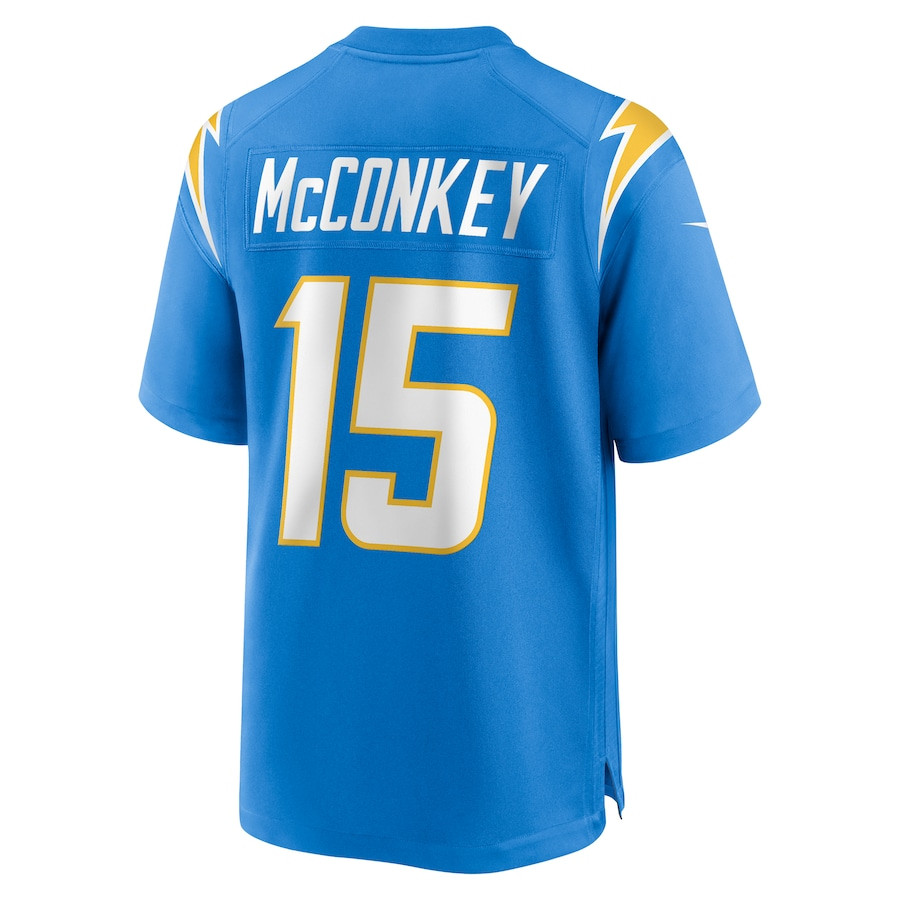 Ladd McConkey 15 Los Angeles Chargers Team Game Powder Blue NFL Jersey Men's
