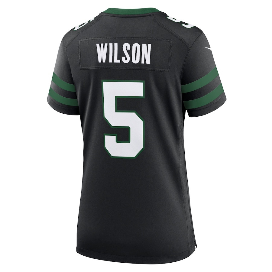 Garrett Wilson 5 New York Jets Alternate Game Legacy Black NFL Jersey Women's