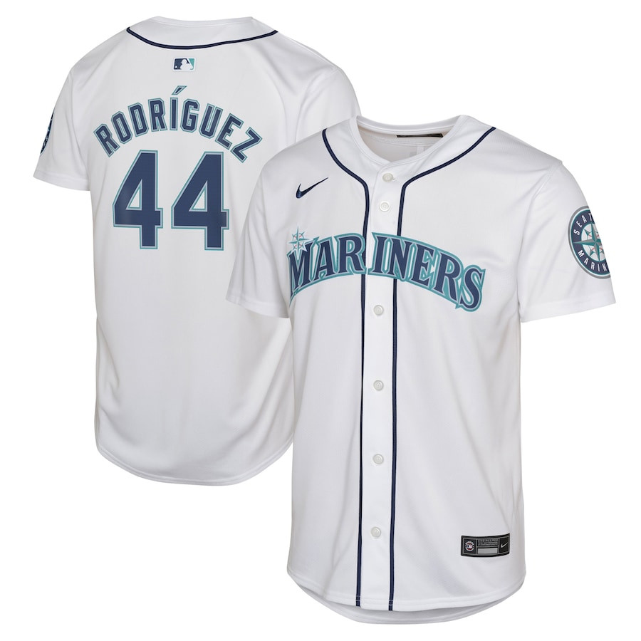 Julio Rodr?guez 44 Seattle Mariners Home Limited Player White MLB Jersey Youth