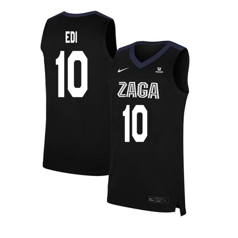 10 Guy Edi Black Elite Gonzaga Bulldogs NCAA Jersey Men's