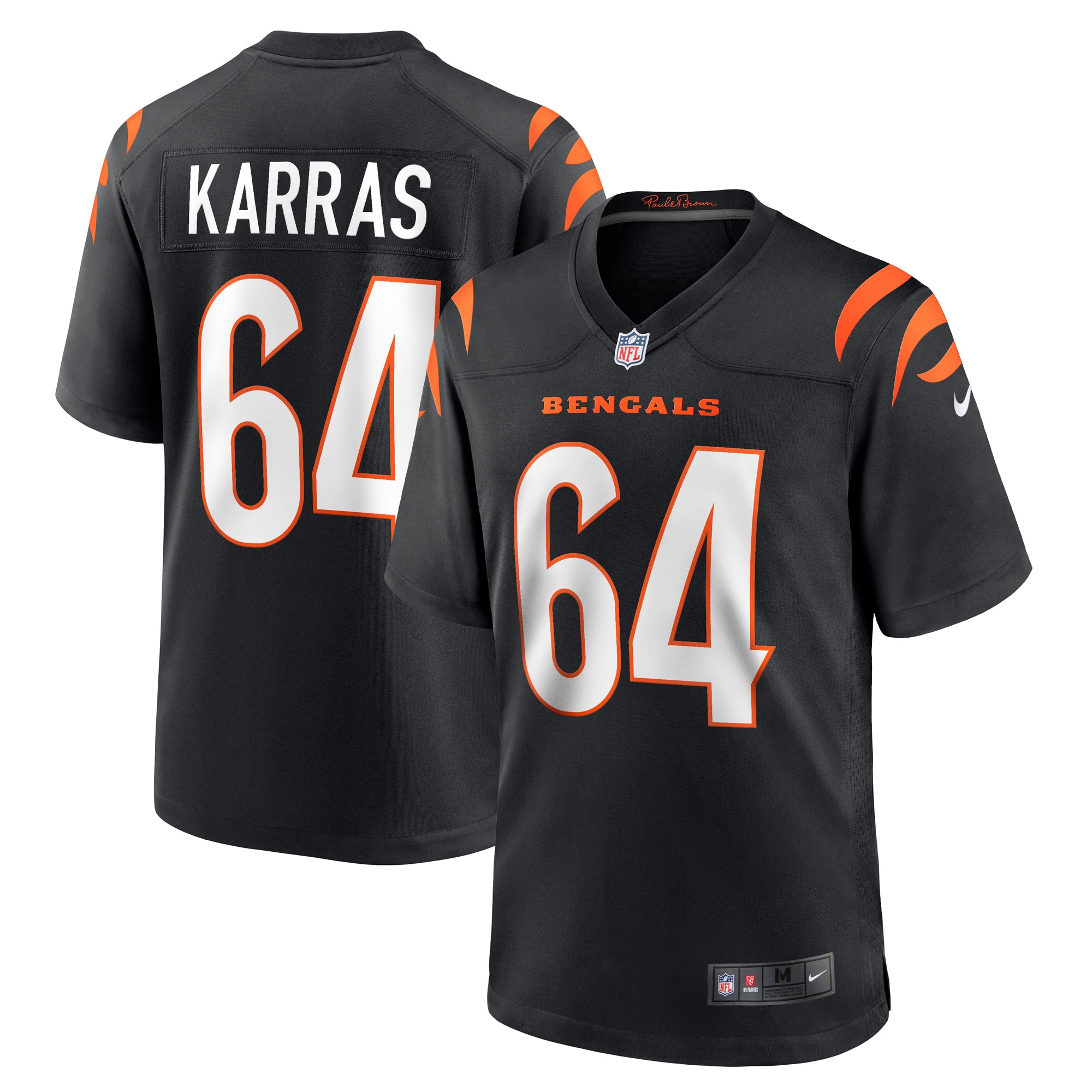 Cincinnati Bengals Ted Karras Black Game Player NFL Jersey Men's