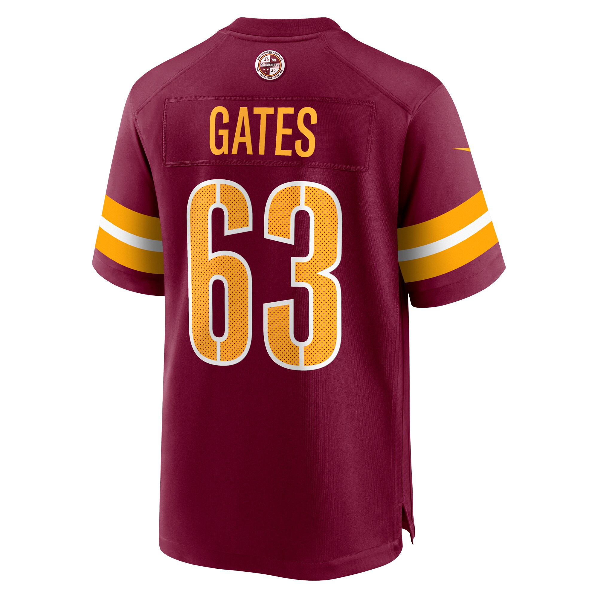 Washington Commanders Nick Gates Burgundy Game Player NFL Jersey Men's