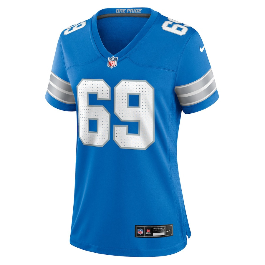 Al-Quadin Muhammad 69 Detroit Lions Team Game Blue NFL Jersey Women's