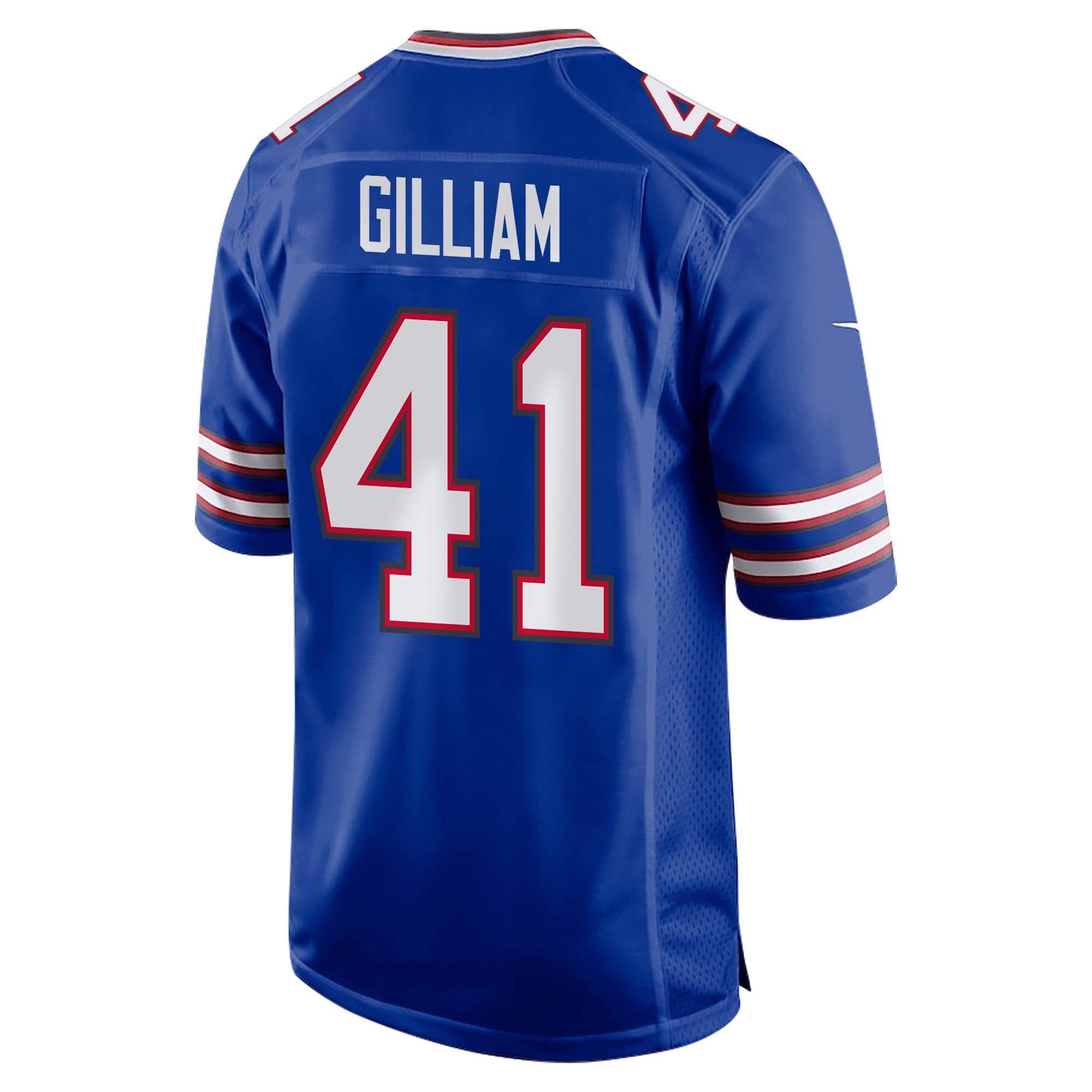 Reggie Gilliam 41 Buffalo Bills Super Bowl LIX Champions Patch New Orleans Where Legends Are Made' EMBROIDERED Game Royal NFL Jersey Men's