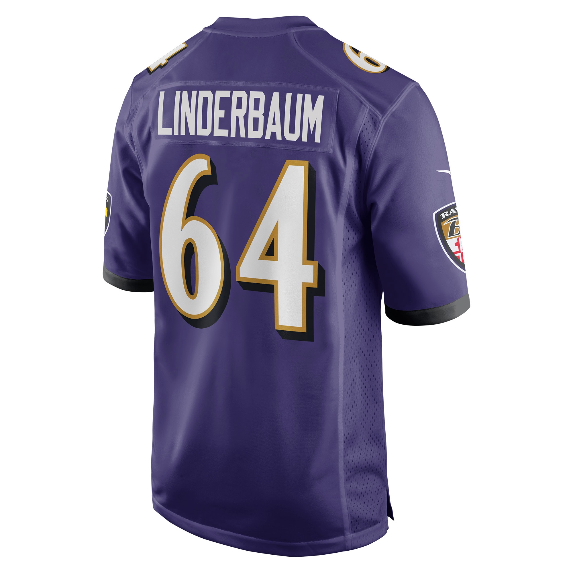 Baltimore Ravens Tyler Linderbaum Purple Player Game NFL Jersey Men's