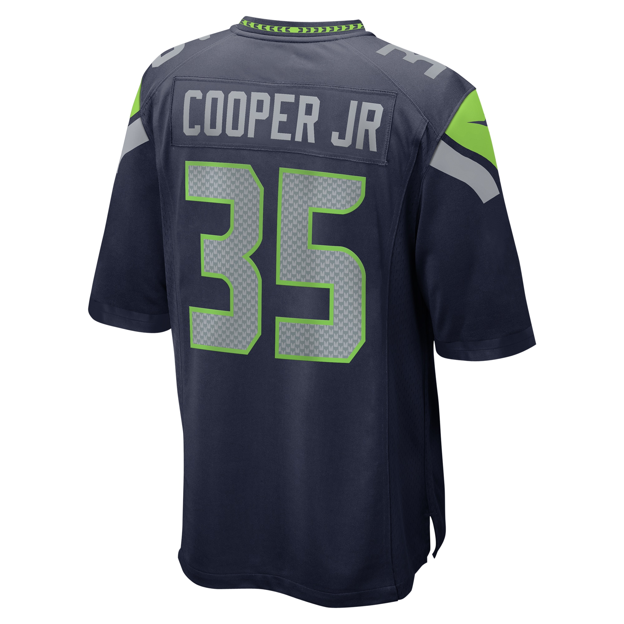 Seattle Seahawks Ryan Cooper Jr. College Navy Team Game NFL Jersey Men's