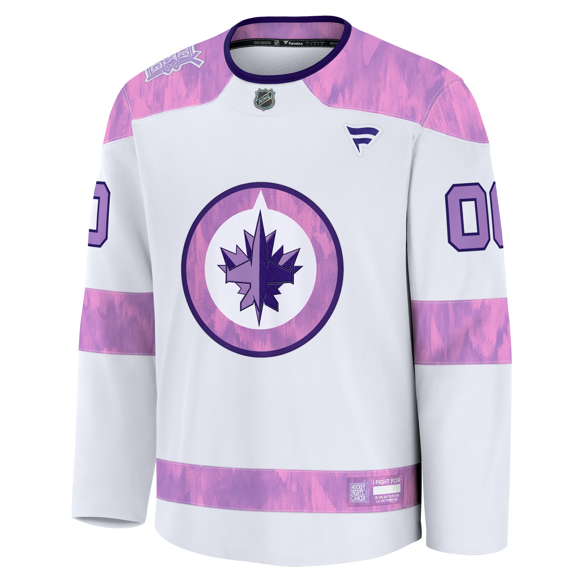 Winnipeg Jets White 2024 Fights Cancer Custom Practice NHL Jersey Men's