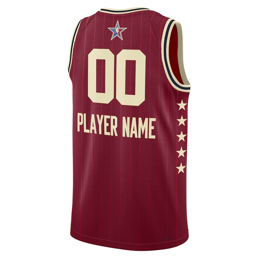 2024 All Star Game Swingman Custom Crimson NBA Jersey Men's