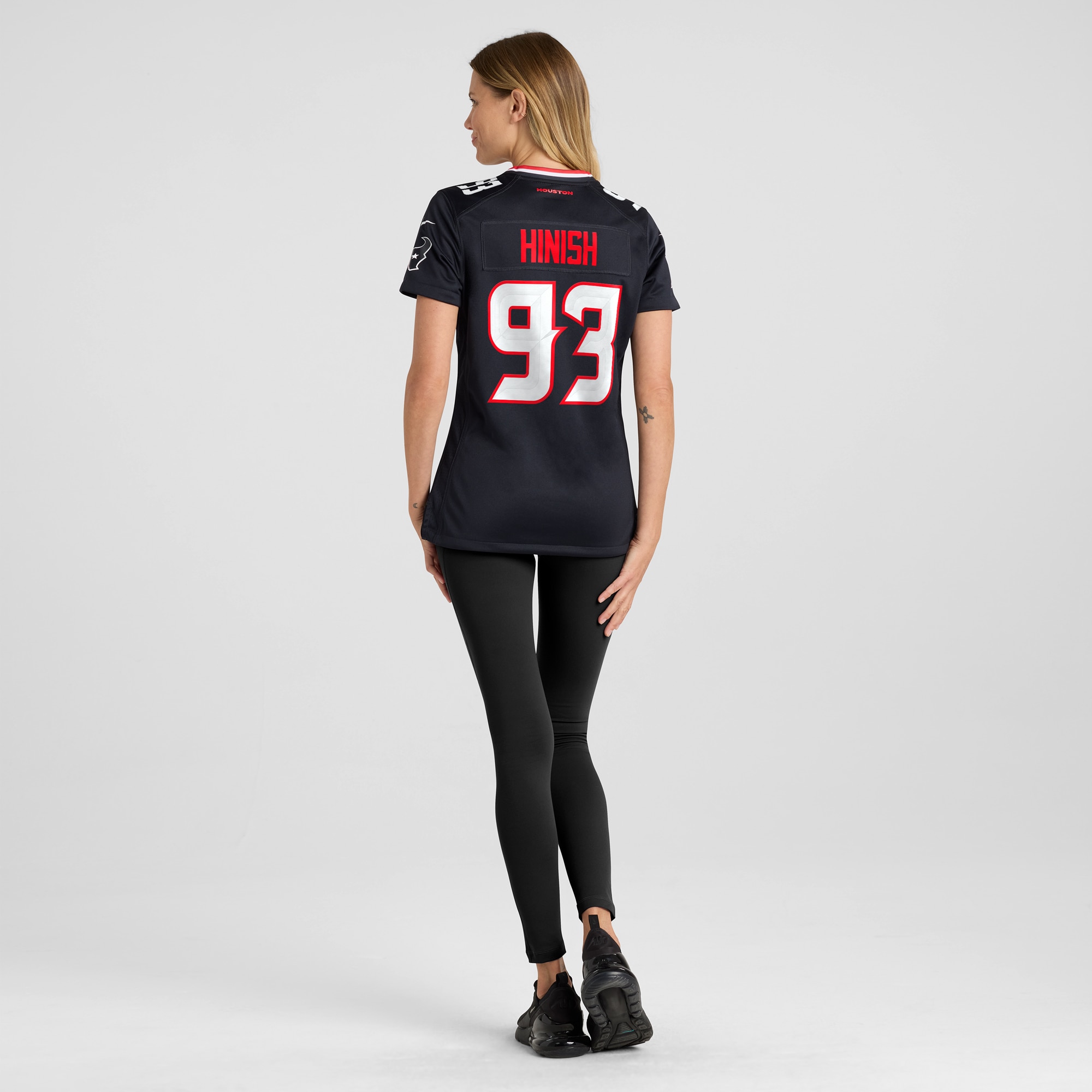 Houston Texans Kurt Hinish Navy Team Game NFL Jersey Women's