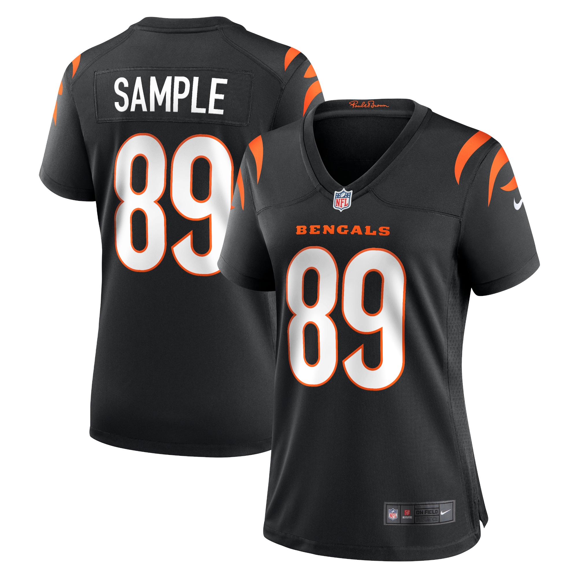Cincinnati Bengals Drew Sample Black Game NFL Jersey Women's