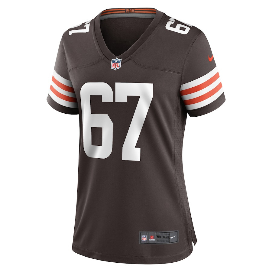 Justin Murray 67 Cleveland Browns Game Brown NFL Jersey Women's