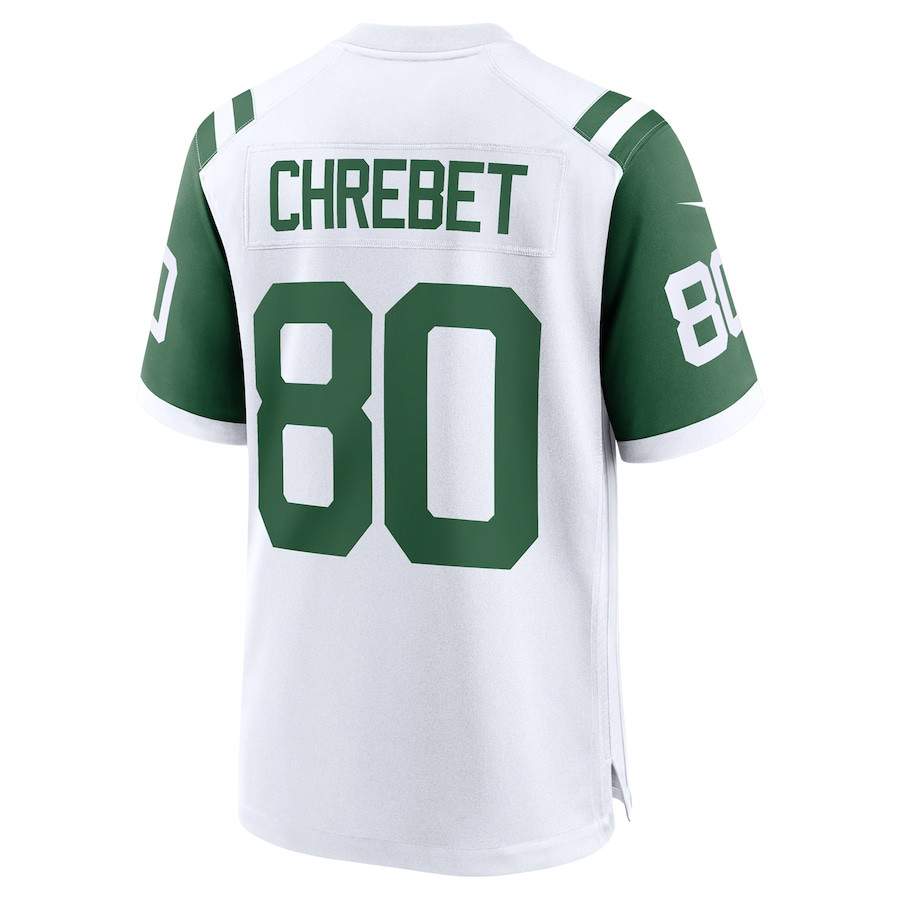 Wayne Chrebet 80 New York Jets Classic Alternate Retired Player Game White NFL Jersey Men's
