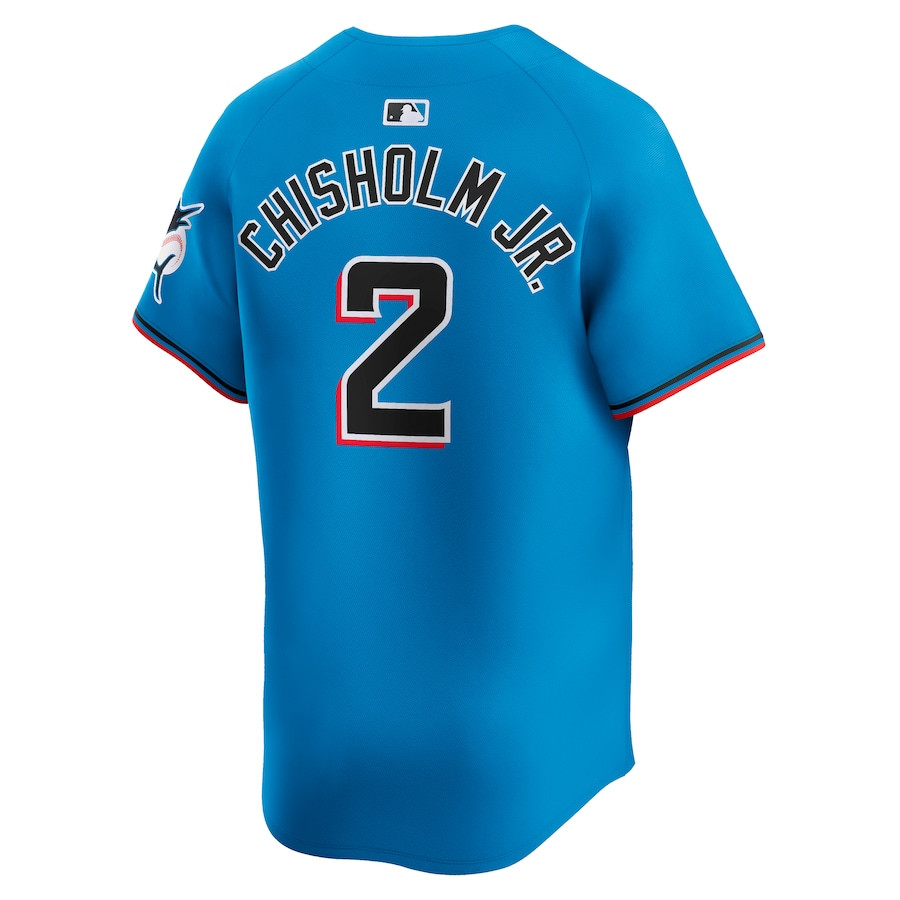 Jazz Chisholm Jr. 2 Miami Marlins Alternate Limited Blue MLB Jersey Men's