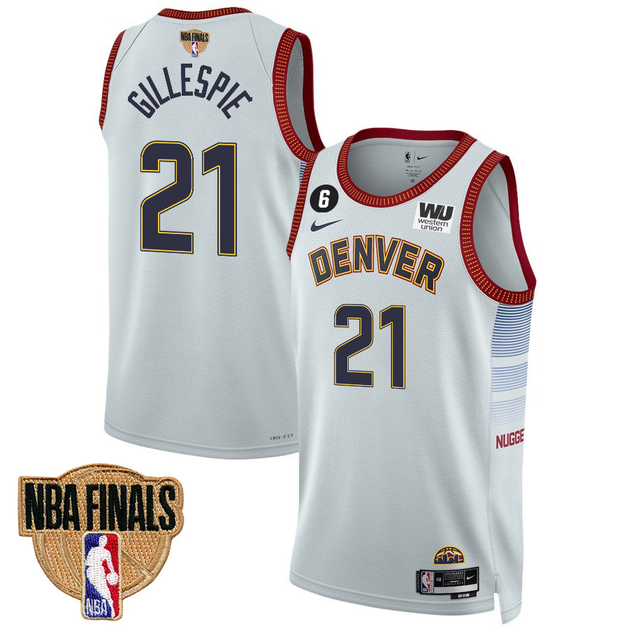 Collin Gillespie 21 Denver Nuggets Final Champions 2023 Swingman White NBA Jersey Men's