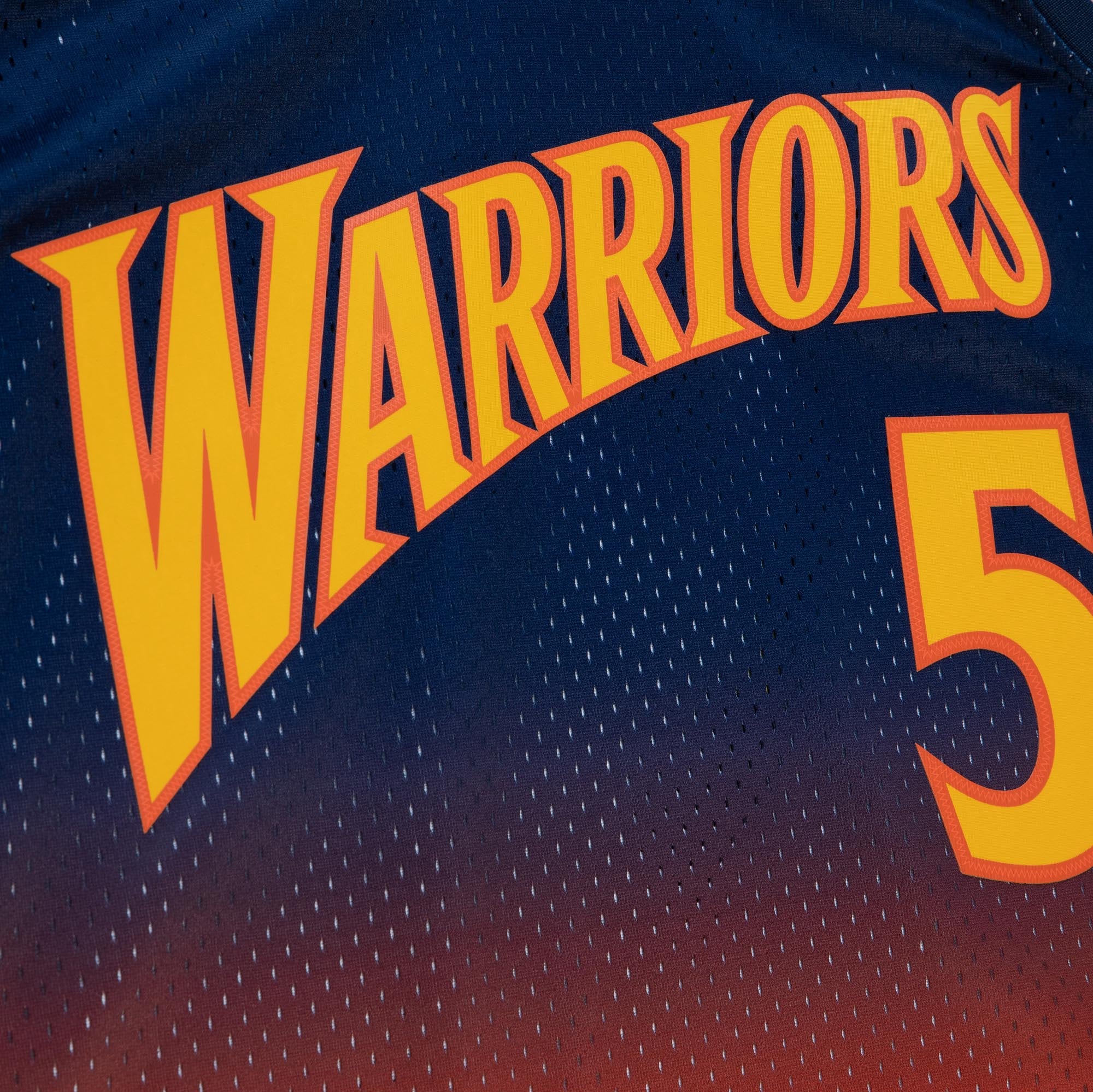 Mitchell Ness Baron Davis Navy/Orange Golden State Warriors 2006/07 Hardwood Classics Fadeaway Swingman Player NBA Jersey Men's