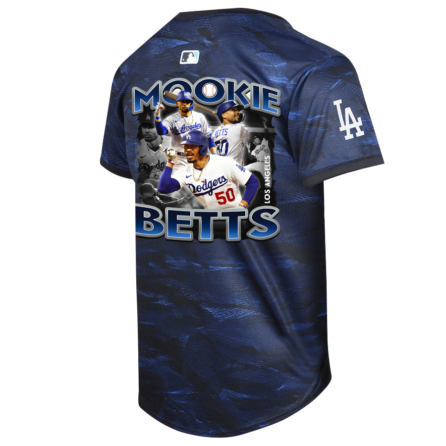 Mookie Betts 50 Los Angeles Dodgers Posture 2023 All Star Game Limited Player Royal MLB Jersey Youth