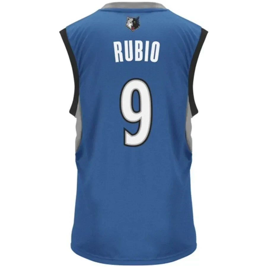 Ricky Rubio Minnesota Timberwolves Road Slate Blue NBA Jersey Men's
