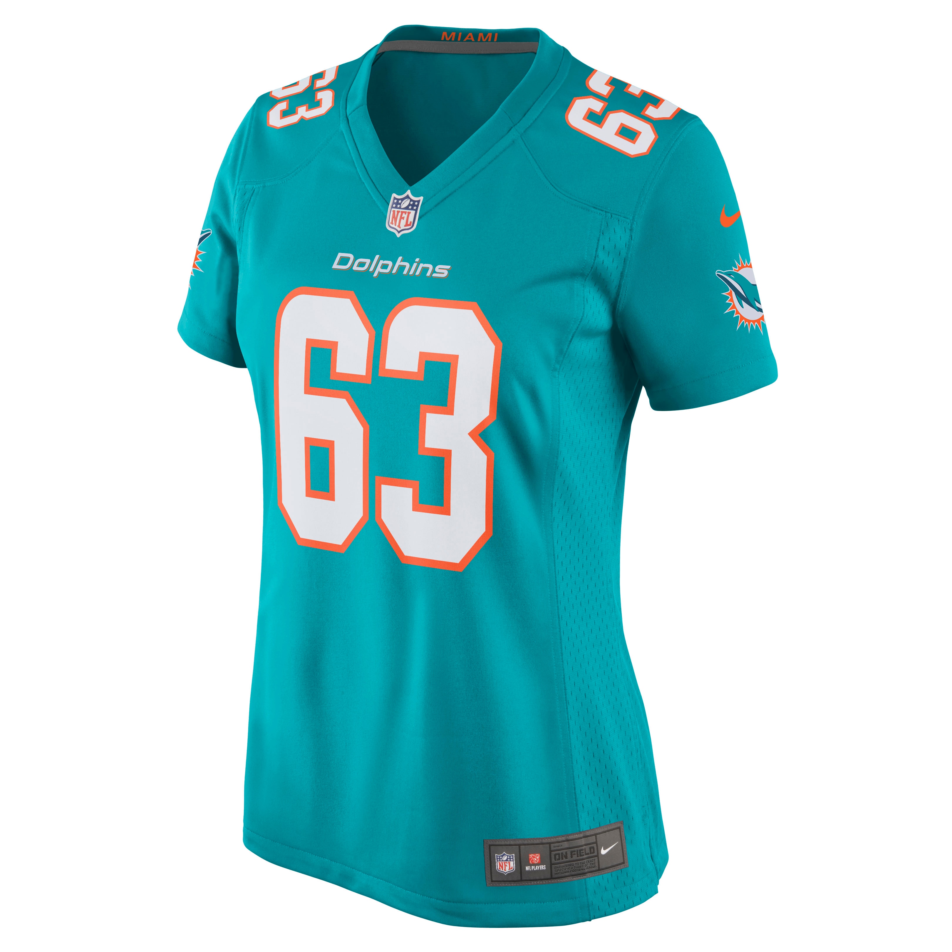 Miami Dolphins Michael Deiter Aqua Game NFL Jersey Women's