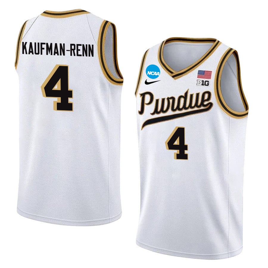 Trey Kaufman-Renn 4 Purdue Boilermakers 2024 White Unisex NCAA Jersey Unisex