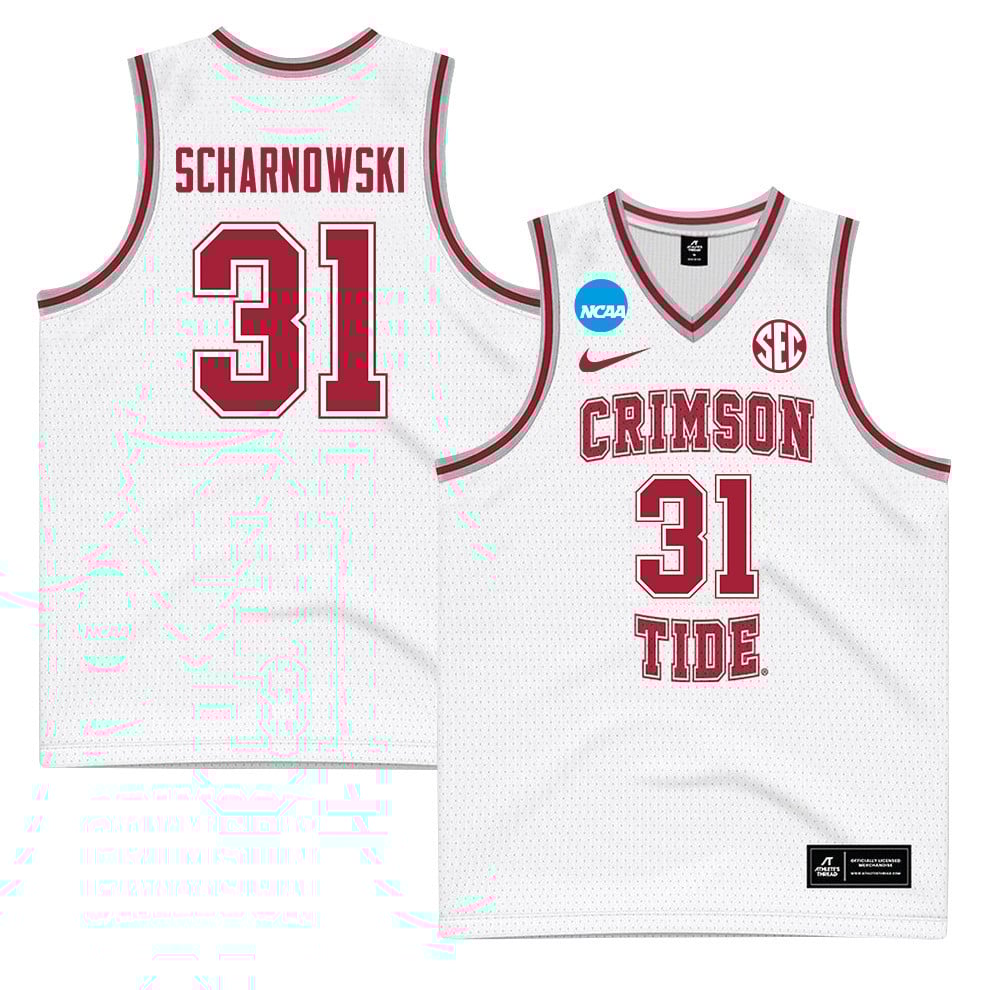 Max Scharnowski 31 Alabama Crimson Tide 2024 White Unisex NCAA Jersey Unisex