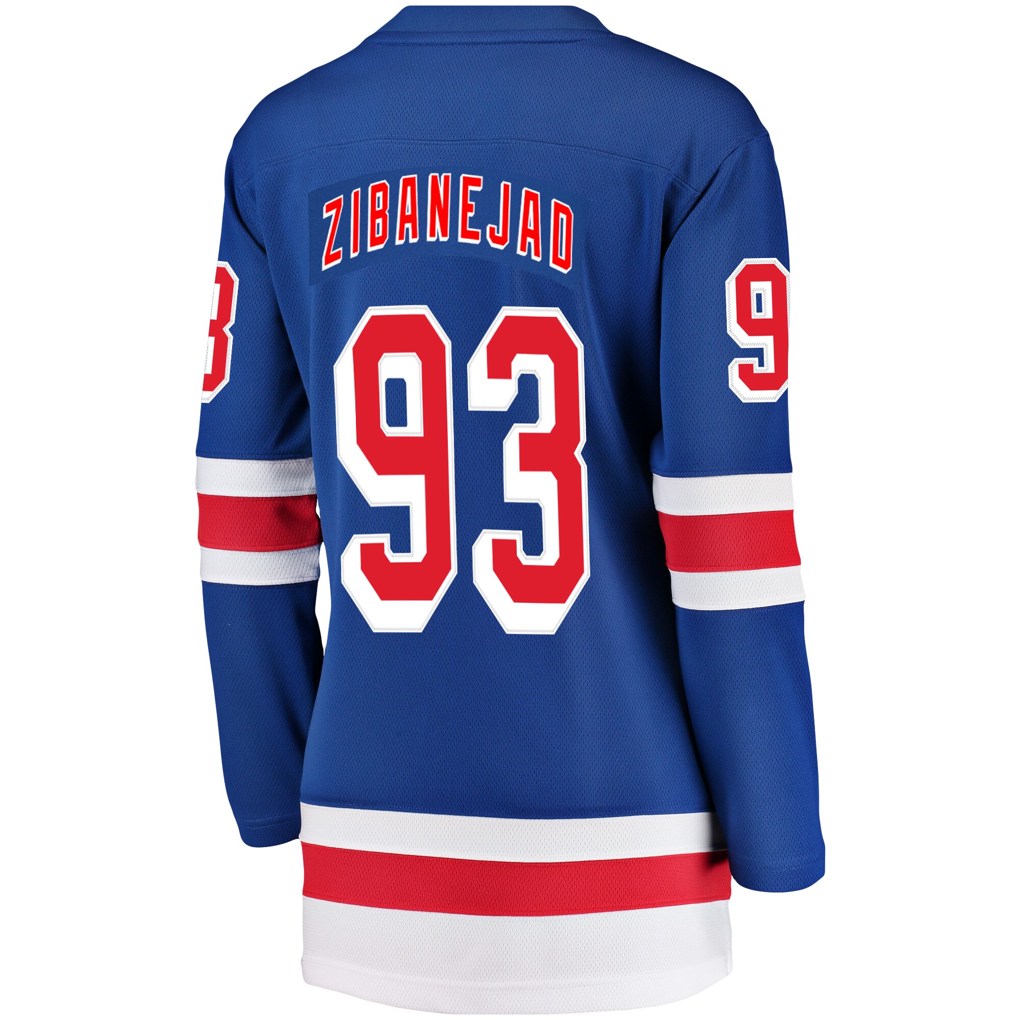 New York Rangers Mika Zibanejad Blue Breakaway Player NHL Jersey Women's