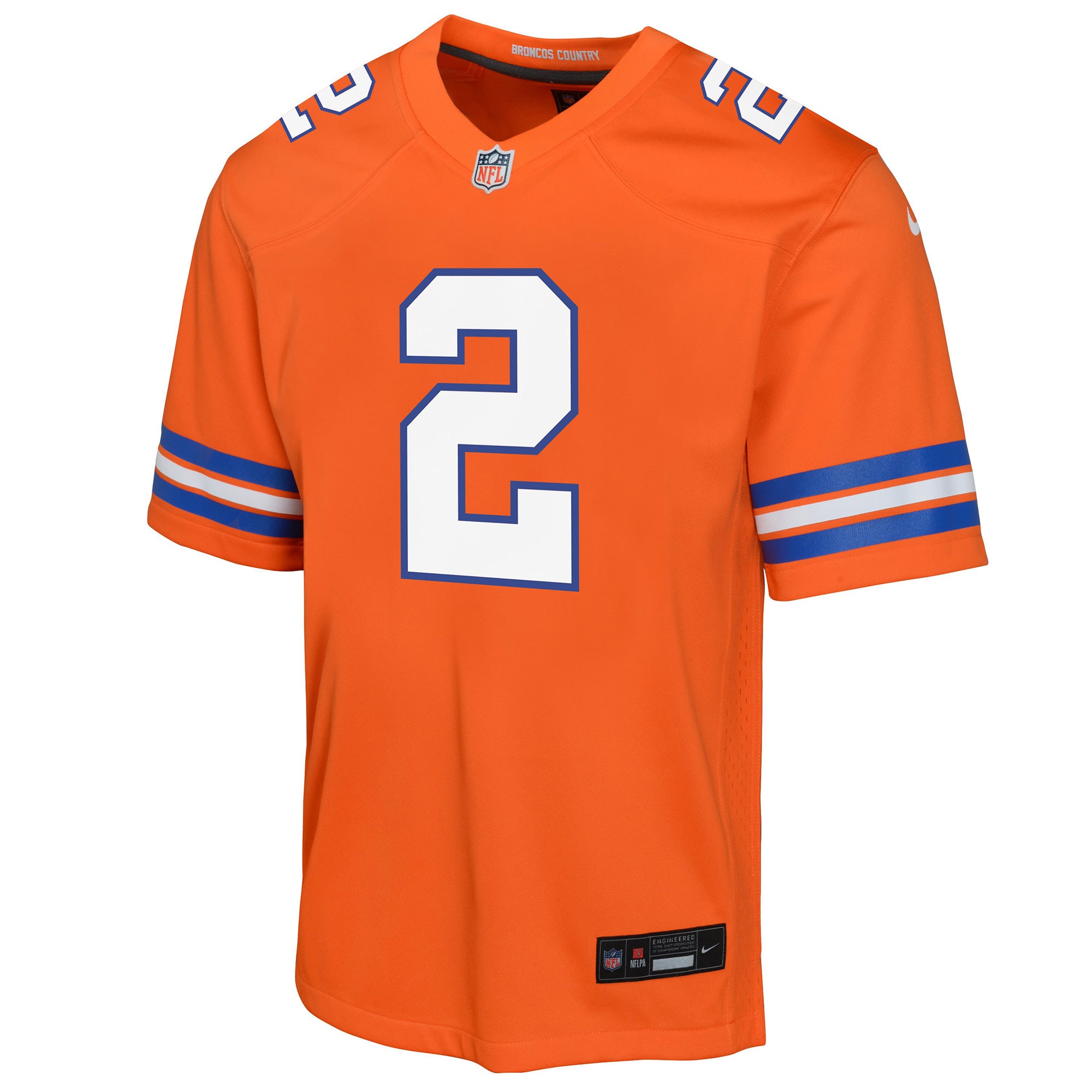 Denver Broncos Patrick Surtain II Orange Mile High Collection 1977 Throwback Game NFL Jersey Youth