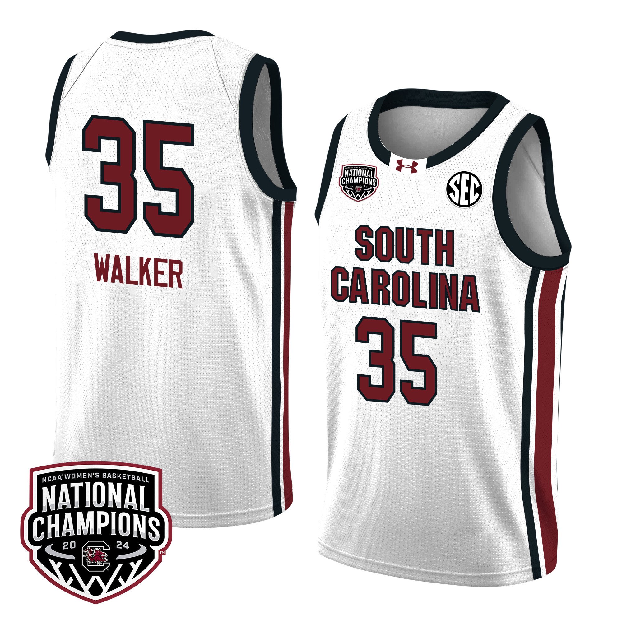 Sakima Walker 35 South Carolina 2024 National Champions Patch Unisex NCAA Jersey Unisex