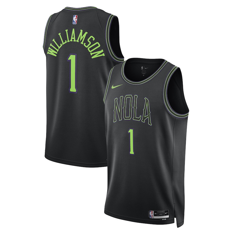 Zion Williamson 1 New Orleans Pelicans 2023/24 Swingman City Editio Unisex Black NBA Jersey Unisex